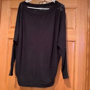 Black peephole sweater